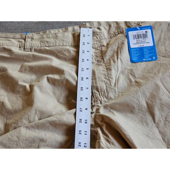 ALK Men's 38 Columbia 8" Washed Out Short Khaki Chino Shorts NEW - Picture 4 of 10